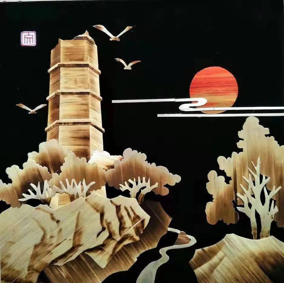莊浪縣"三區(qū)"文化工作者制作的非遺作品&mdash;&mdash;麥稈畫(huà)_民間_平?jīng)鯻習(xí)所